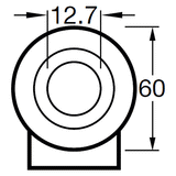 MZWNA75BH - 85 Kg Bolt-Hole 75mm White Nylon