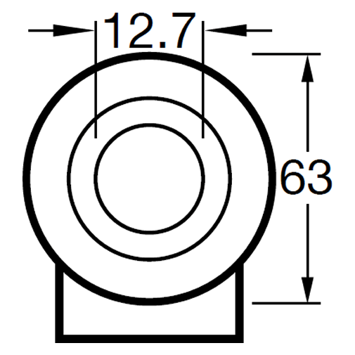 MNN75W/MZH - 150 Kg Bolt-Hole 75mm White Nylon