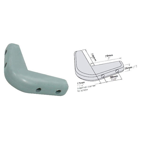 CB8025 <span>75mm TPE Corner Buffer</span>