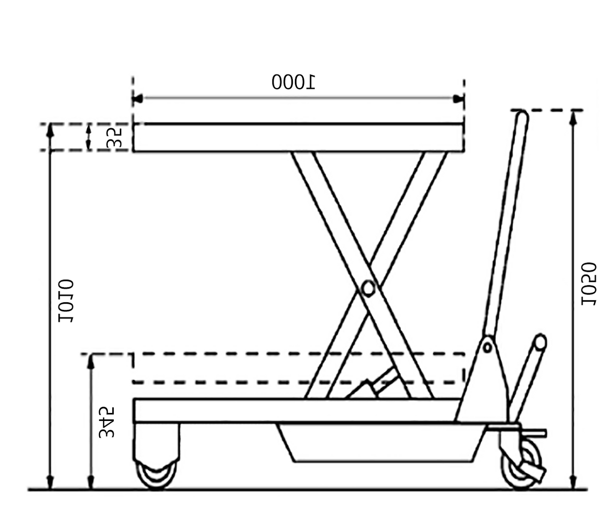 TF200 200 Kg Rough Terrain Scissor Lift Table