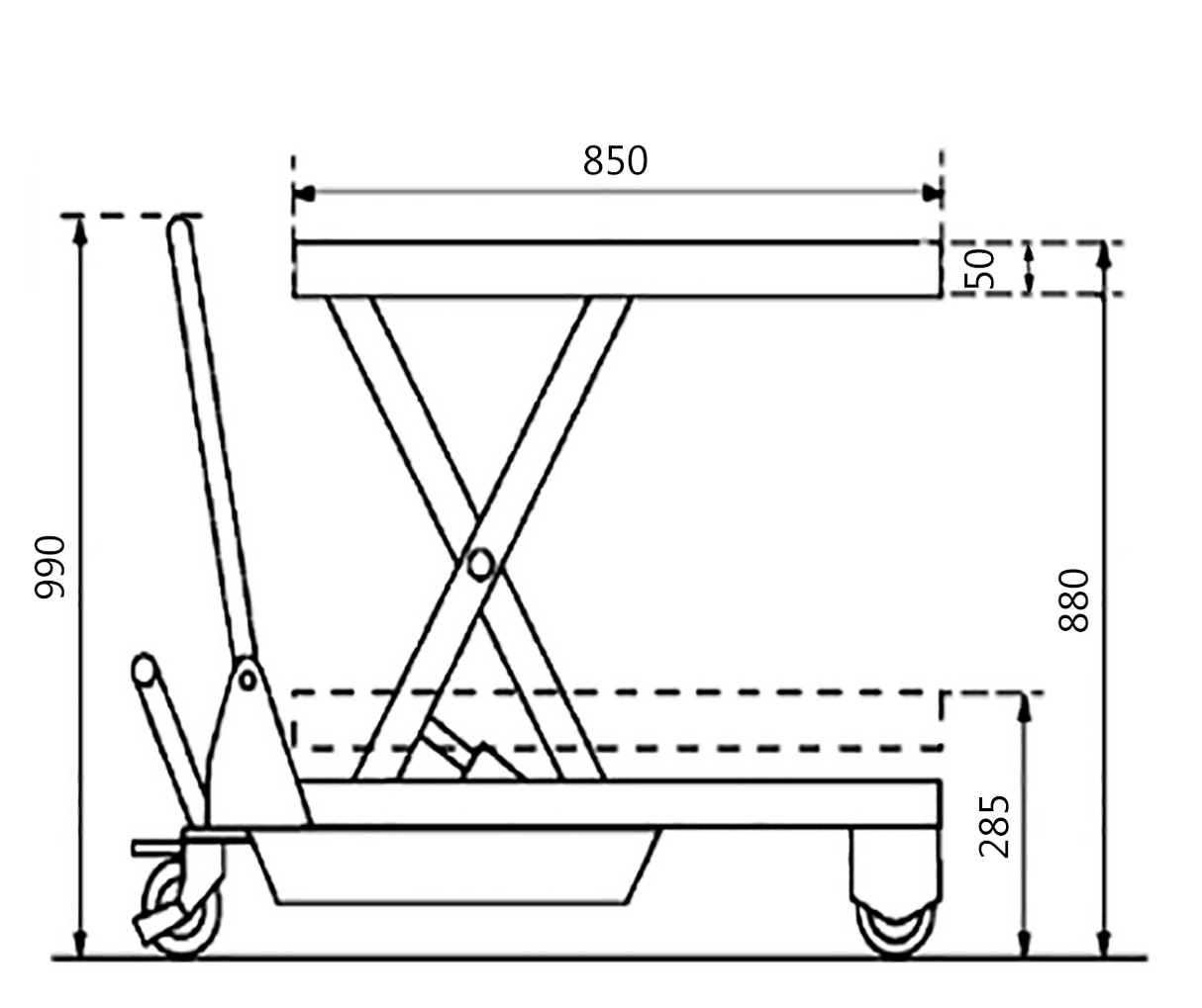 TF50 500 Kg Scissor Lift Table