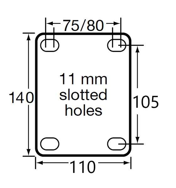 G150 - LH-G150K <span>900 Kg Swivel Plate 150mm Cast Iron</span>