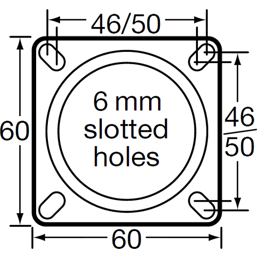 NNN40/NZPBR <span>90 Kg Swivel Plate Brake 40mm White Nylon</span>