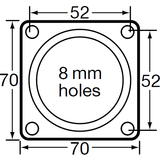 TWHDS50 - 150 Kg Swivel Twin 50mm Nylon