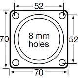 TWHDF50 - 150 Kg Fixed Twin 50mm Nylon