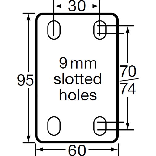 ECC88 <span>88mm Large Cast Iron Engine Crane Castor</span>