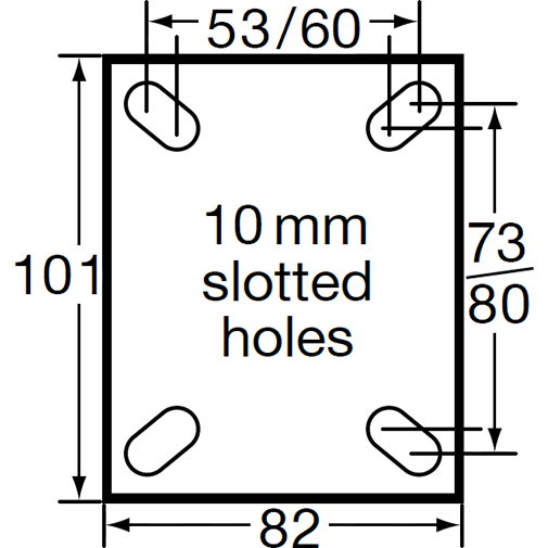 LHNNQW75SWB <span>700 Kg Swivel Plate Brake 75mm White Nylon</span>