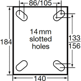 VXQ200/VZF - 2450 Kg Fixed Plate 200mm High Impact Polymer