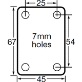 LSSGRA50S - 40 Kg Swivel Plate Grey 50mm Stainless Steel TPE