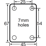 LSSWNA50F - 40 Kg Fixed Plate White 50mm Stainless Steel Nylon