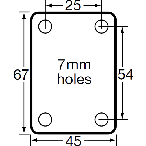 LSSWNA50SWB - 40 Kg Swivel Plate Brake White 50mm Stainless Steel Nylon