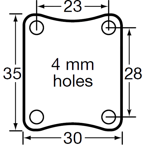 EPS025WN - 9 Kg Swivel 25mm White Nylon