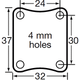 EPS032WN - 16 Kg Swivel 32mm Black Nylon