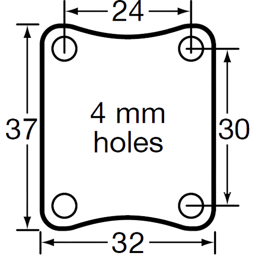 EPS032WN <span>16 Kg Swivel 32mm Black Nylon</span>