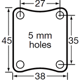 EPS038WN - 25 Kg Swivel 38mm White Nylon
