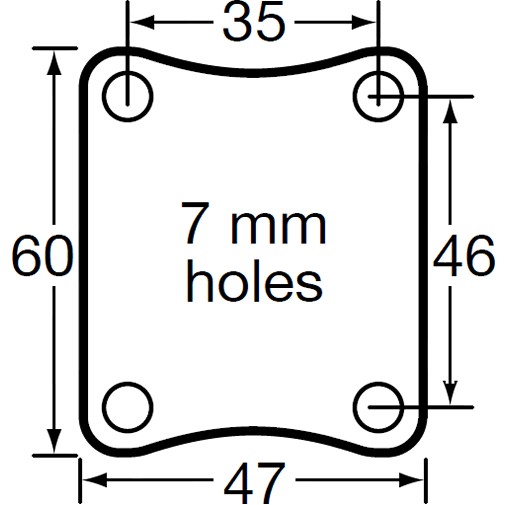 LJP50/LKP - 30 kg Nickel Swivel Plate 50mm Grey TPE