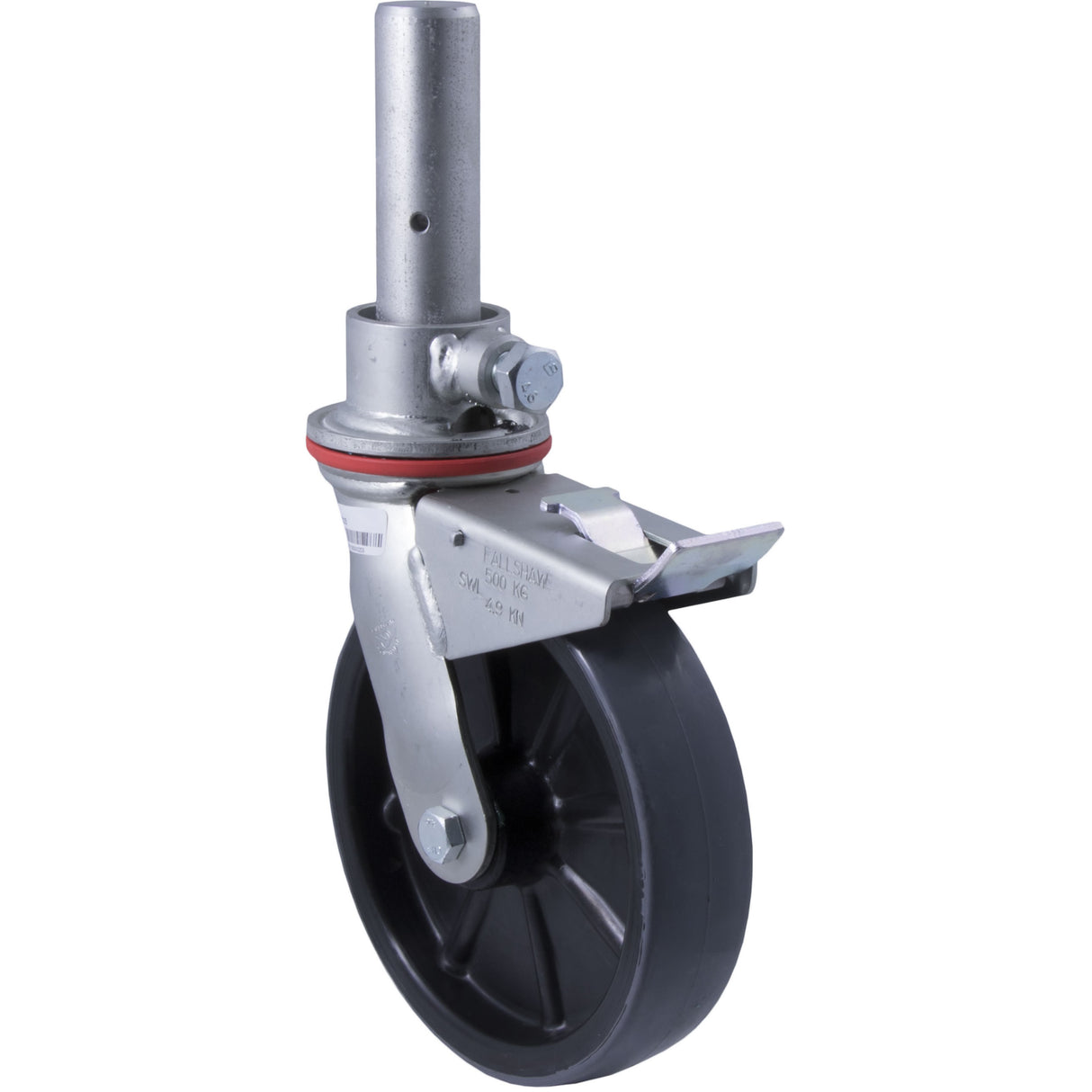 SC15 - 500 Kg Swivel Solid Stem w/ Cup Total Brake 200mm Polyurethane
