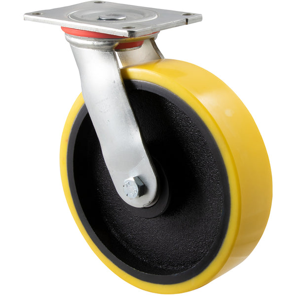 XUQ200/HZP H SERIES <span>600 Kg Swivel Plate 200mm Polyurethane</span>